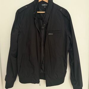 Members Only Classic Black Windbreaker